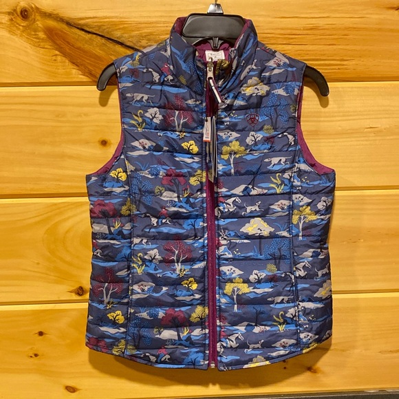 Ariat unisex Youth Emma Reversible Vest New with tags Size large kids - Picture 1 of 9